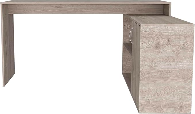 L Shaped Computer Desk Gaming Table Corner Desk 49 Inch PC Writing Black Desk Study Desks with CPU Stand Side Bag Reversible for Home Office Dorm Small Space (Gray)