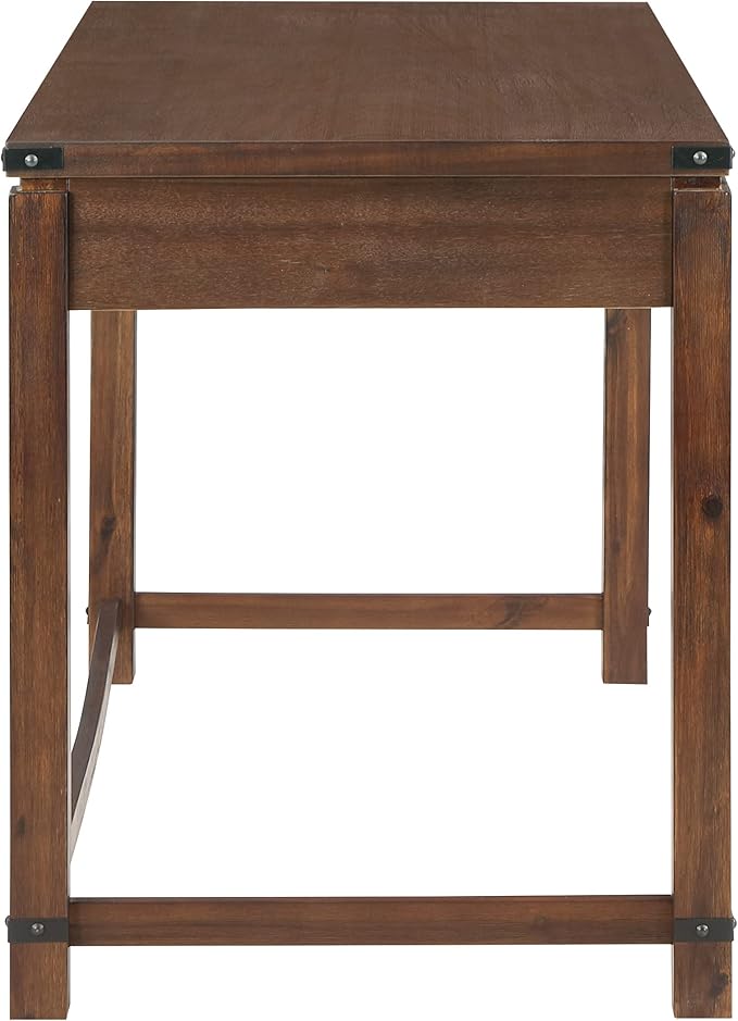 OSP Home Furnishings Baton Rouge Work Smart 48-Inch Sit-to-Stand Lift Desk Brushed Walnut Finish
