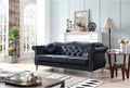 Maykoosh Velvet Sectional Sofa Tufted Living Room Couch Ruched Arm Style - 82 Wide Black