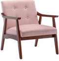Convenience Concepts Take a Seat Natalie Accent Chair 28.5 L x 27.5 W x 31 H Pearl Pink Fabric/Espresso
