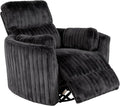 leovanni Power Swivel Rocker Recliner Chair Upholstered Nursery Glider Rocking Chair with 2 Pillows USB Ports Electric Nursing Reclining Chairs Bedroom Living Room Dark Gray