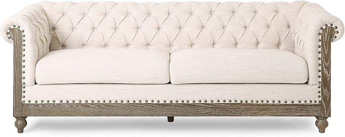 Christopher Knight Home Castalia Sofas Beige + Dark Brown