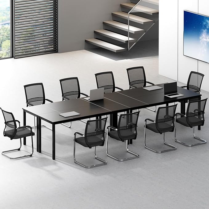 DlandHome 71 inches X-Large Computer Desk Composite Wood Board Decent and Steady Home Office Desk/Workstation/TableBlack23.6Wide