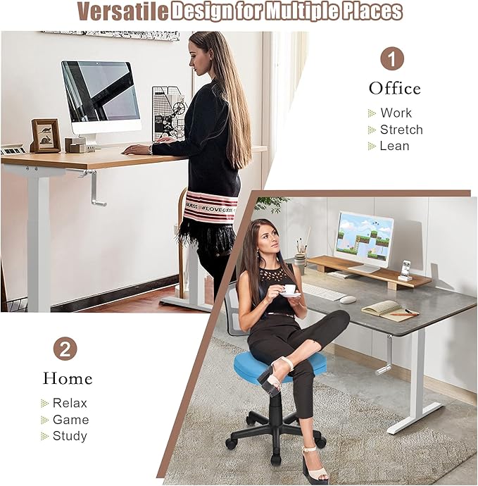 Tangkula Hand Crank Stand Up Desk Frame Manual Height Adjustable Standing Workstation with Foldable Crank Handle Cable Management Tray Headphone Hook Ergonomic Sit Stand Desk Frame for Home Office