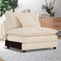 Sofa Middle Position Splicing Combination Chenille Couch for Living RoomApartment Accessories for Modern Home Decor（Beige