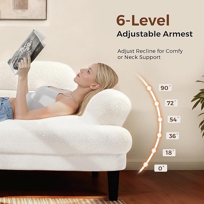 79'' Futon Sofa Bed Plush Sherpa Cloud Futon Sofa Couch with Adjustable Backrest and Armrests Foam and Spring Folding Sofa Bed Convertible Recliner Sleeper Sofa for Apartment Living Room Beige