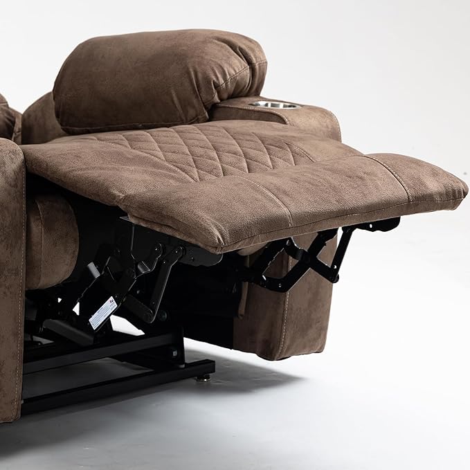 Large Power Lift Recliner Chair Sofa with Massage and Heat for Big and Tall ElderlyInfinite PositionsDual MotorCup HoldersExtended FootrestVelvet Home Theater Seat