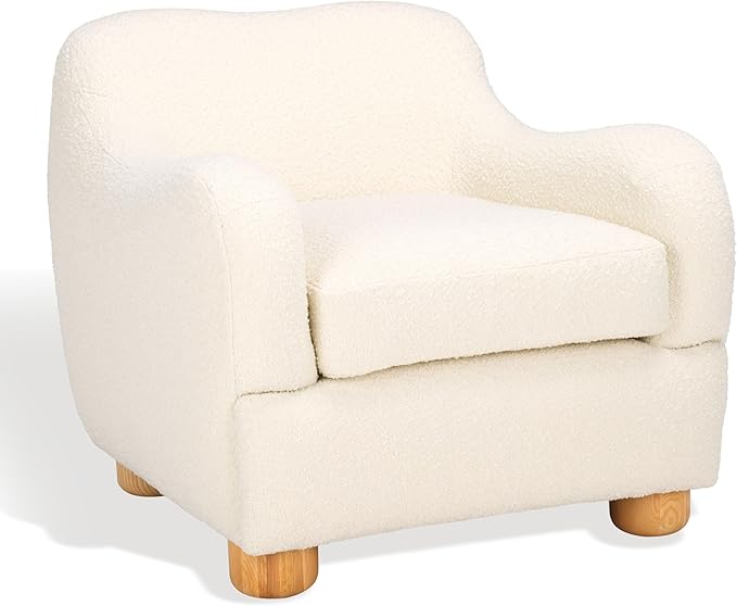SAFAVIEH Couture Collection Dyanna Ivory/Natural Boucle Accent Chair