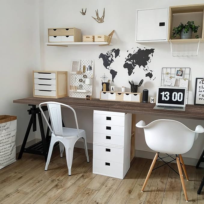 Kaboon 48x26 inches Tabletop Solid One-Piece Desktop for Sit Stand Desk Double Desks L Desk DIYWood Countertop Home or Commercial Use1 inch ThickEucalyptus/Rustic Wood26 D x 48 W