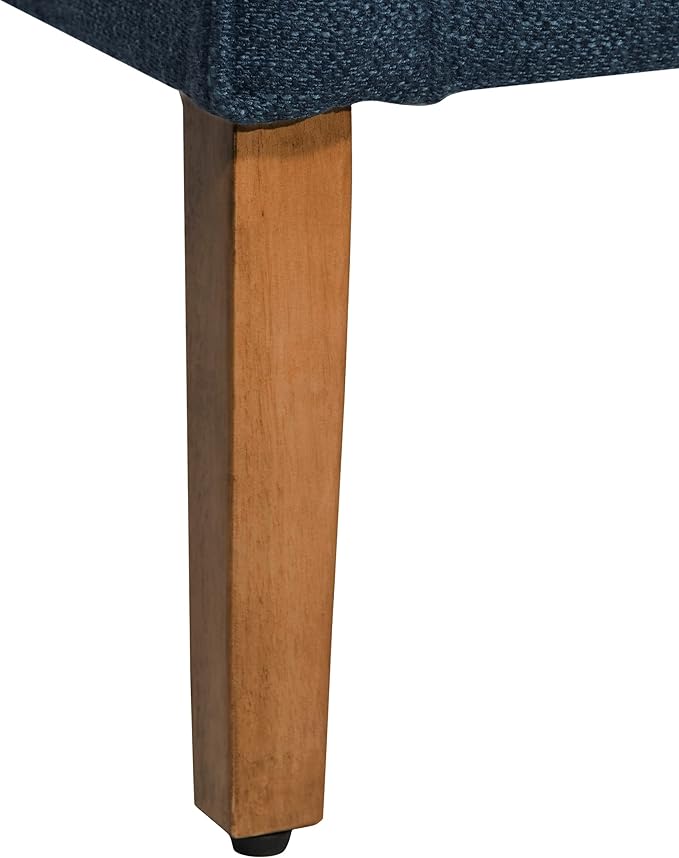 HomePop Barrel Shaped Accent ChairArm Rest WOOD AND POLYESTERBlue Medium