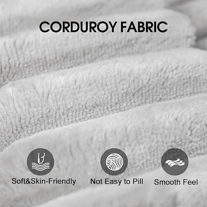 71 Boneless Corduroy Modular Couch with Deep Seat Memory Foam Comfy Small Cloud Couch for Small Spaces No Assembly Required Sofa for Living Room Bedroom &amp Apartment (White 71inch)
