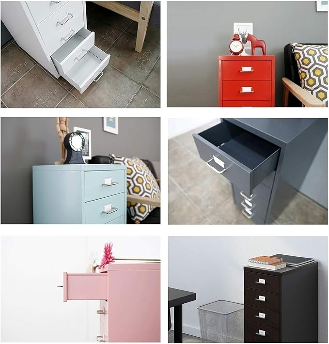 ELEFOCUS Pink Metal Filing Cabinet 5 Drawers Mobile Storage Cabinet - Colled Rolled Steel (Size:41x28x69CMColor:Green)