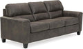 Signature Design by Ashley Navi Faux Leather Modern Sofa Gray