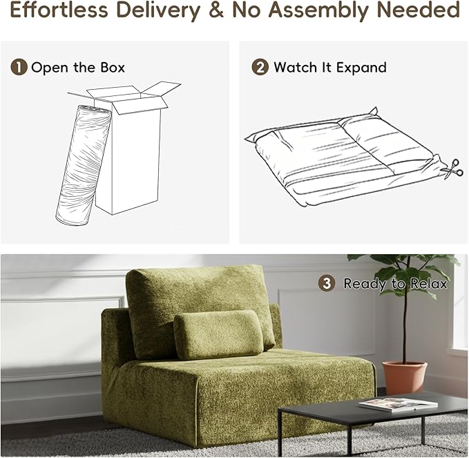 Modular Sectional Sofa 3-Piece Green Plush Velvet Couch Loveseat No-Assembly Compressed Deep-Seat 3-Seat for Living Rooms Family Spaces Reading Nooks