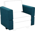 Belffin Fabric Modular Sectional Sofa Armrest Backrest Module Couch Side Sectional Part Armrest/Backrest (Set of 2) Peacock Blue