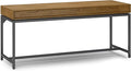 SIMPLIHOME Banting Desk - 72 Inch Wide Solid Wood and Metal Writing Desk in Medium Saddle Brown Modern Industrial Home Office Computer Table for Study with 2 Drawers and Flip-Down Keyboard Tray