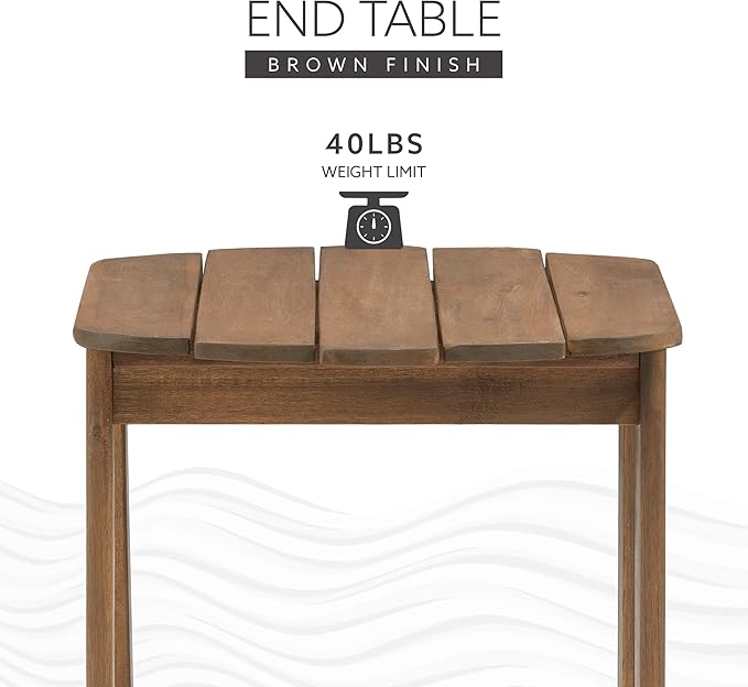 Linon Adirondack End Teak Table