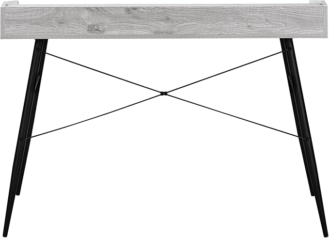 Monarch Specialties I 7541 Computer Desk Home Office Laptop Storage Shelves 48 L Work Metal Laminate Grey Black Contemporary Modern