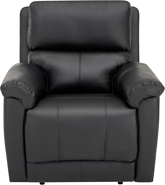 MINCETA Recliner ChairsModern 5 Wall Hugger Nursery Recliner with Overstuffed Arm and Back for Living RoomPU Leather in Black