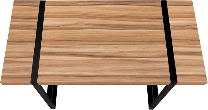 Monarch Specialties 7657 Computer Desk Home Office Laptop 48 L Work Metal Laminate Brown Black Contemporary Modern Desk-48 L Light Reclaimed Wood 49 L x 23.75 W x 30 H