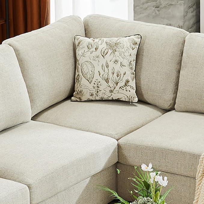 ABCASA Modern Module Sectional Couch Part (Oatmeal Corner)