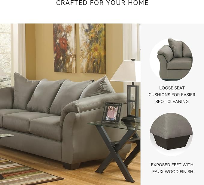Signature Design by Ashley Darcy Casual Plush Sofa Grayish Brown