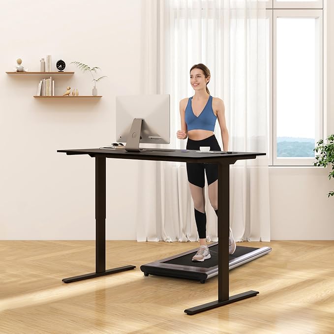 FLEXISPOT E3 Dual Motor Electric Standing Desk 48 x 30 Sit Stand Up Desk Holds 220 lbs Adjustable Height w/Memory Presets One-Piece White Desktop &amp Black Frame Ships in 2 Boxes