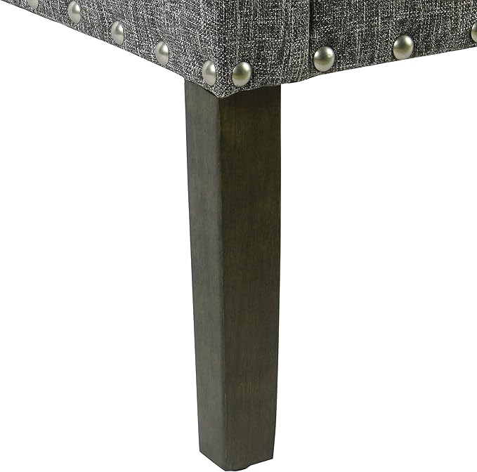 Homepop Home Decor | Upholstered Classic Swoop Arm Accent Chair | Accent Chairs for Living Room &amp Bedroom | Decorative Home Furniture Slate Grey