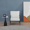 Artdeco Home Parker Modern arm Accent Chair Comfortable Chairs for Living Room Bedroom and Fireside Chair (Ivory)