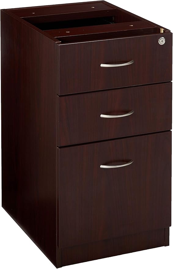 Lorell LLR69603 69000 Series Free Standing Fixed Pedestals Mahogany