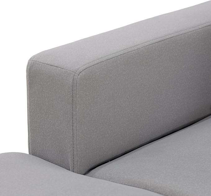 101 Inch LSectional Couches for Living Room Furniture Sets 4 Seat Modular Sectional Sofas with Removable Chaise L Shaped Couch Set with 2 Armrest for Apartment Light Grey