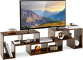 GOFLAME 3 Pieces TV Console Stand Modern Entertainment Center for 50 55 60 65 Inch Flat Screen TV Free Combination Bookcase for Storage &amp Display Suitable for Living Room Bedroom (Brown)