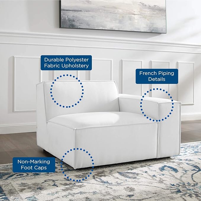 Modway EEI-3869-WHI Restore Left-Arm Sectional Sofa Chair White