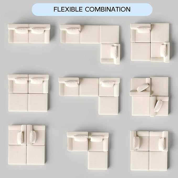 79 Convertible Sofa Bed Upholstered Boneless Couch Loveseat Sleeper with Pull Out Bed Corduroy Futon Couch Floor Folding Sofa Modular Futon Couch for Living Room Bedroom Lounge Beige