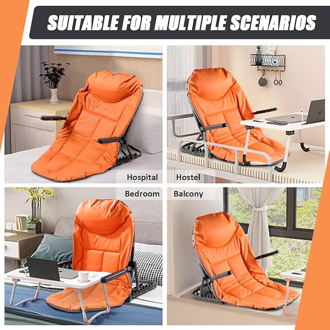 Folding Floor Chair with Pillow Adjustable Sit-up Lifting Backrest Legless Tatami Seat with Armrest Portable Lazy Sofa for Home Office and Student Dormitory