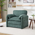 Tbfit Oversized Accent ChairModern Chenille Armchair for Living Room Comfy Upholstered Reading Chairs for Bedroom Apartment Office RV Green