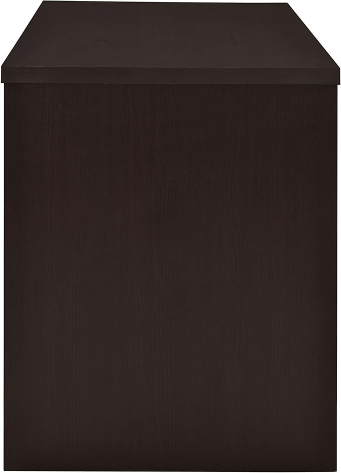 Coaster Home Furnishings - Irving - Engineered Wood - 47-Inch 2-Drawer Computer Desk with File Cabinet Rectangular Desk with Smooth Top and Plastic Glides - Home Office - Cappuccino - 800109
