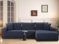 108-Inch Boneless Couch Cloud Sectional Sofa for Living Room No Assembly RequiredCloud Sectional Couch with L-Shaped Chaise 2 Pieces Sectional Sofa with Deep Seat (Navy Blue Right Facing Chaise)