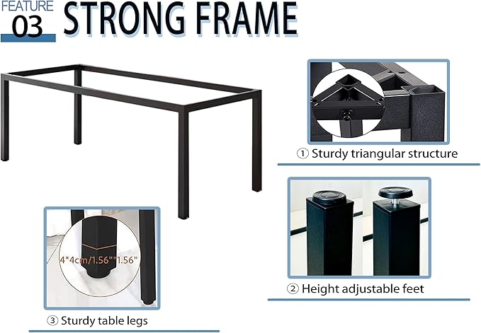 Modern Simple Style Computer Desk Standing Table 60 × 30 Inches Large Office Desk Computer Table Study Writing Desk Workstation for Home Office Black Metal Frame
