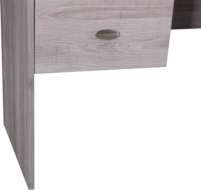 39.5 Modern Computer Desk 2-Drawer Home Office Writing Workstation with A Simulated Cherry Wood Finish Table Top for Home Office