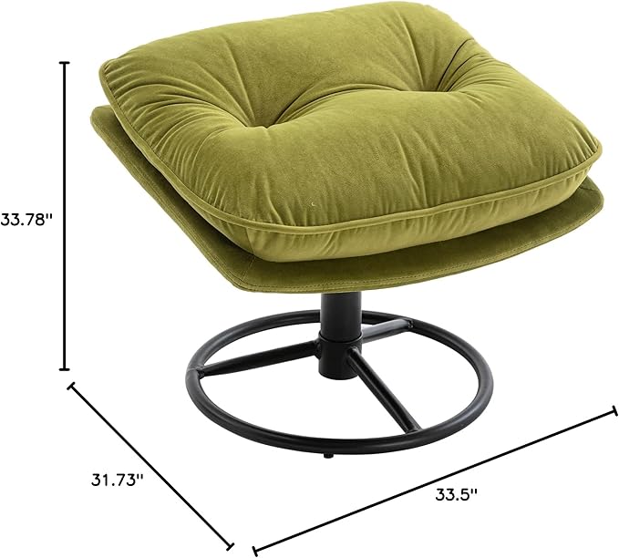 Accent Chair TV Chair Living Room Chair with Ottoman Fruit Green