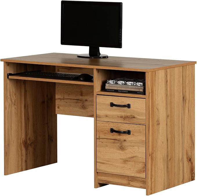Home Office Desk - Small Computer Writing Table with Drawers