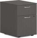 HON MOD 2 Drawer File Cabinet On Wheels Mobile Pedestal for Filing Cabinets for Home Office 15 W Portable Storage Slate Teak
