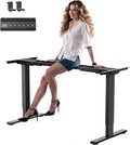 Dual Motor Standing Desk Frame with 330 lbs Electric Adjustable Legs Compatible Desktop Size 40″-90″ 3 Memory Height Settings Stand up Desks Frame Workstation Black Frame Only