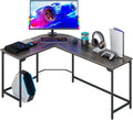 Teraves Modern L Shaped Gaming Desk 66'' Corner Computer Desk for Home Office Gaming Table Study Writing Workstation for Small Space Easy to Assemble