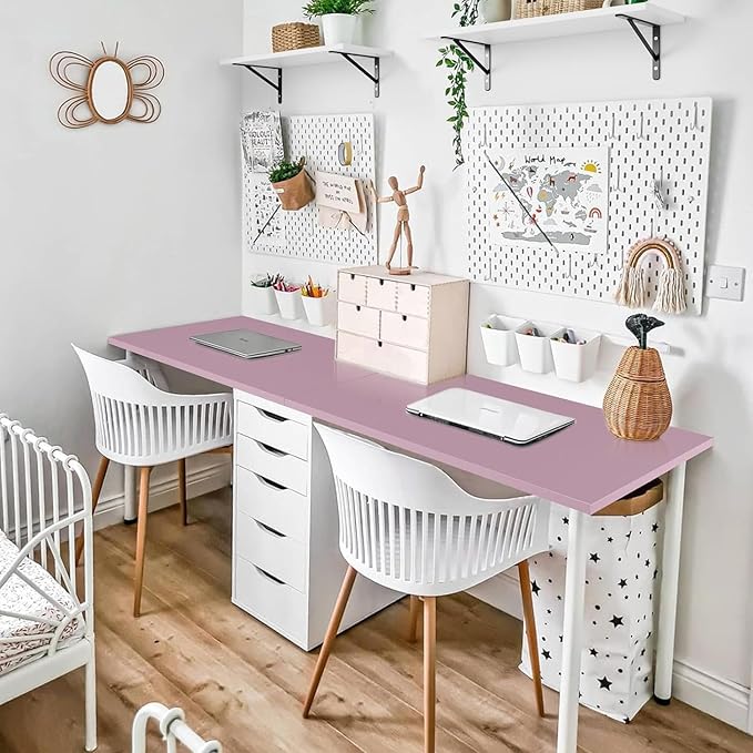 Kaboon Universal Tabletop 59.1x23.62 Nostalgia Rose Table Top only for Sit Stand Desk Reversible Melamine TopDouble Desks Home Office