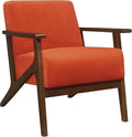 Lexicon New Castle Velvet Accent Chair 27.5 W Orange
