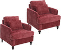 Upholstered Living Room Chair Chenille Accent Chair Single Sofa with Cushion &amp Solid Wood Frame Mid Century Modern Armchair for Bedroom Office