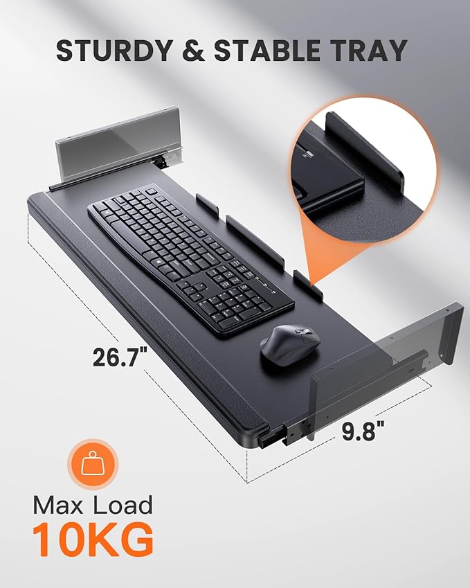 ErGear Large Electric Standing Desk with Keyboard Tray 63x28 Inches Adjustable Height Sit Stand Up Desk Home Office Desk Computer Workstation Black