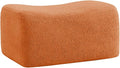 Orange Teddy Fabric Cloud Ottoman Modern Boneless Modular Footstool in a Box for Living Room Comfortable Deep Seat Design No Assembly Required Sofas para Sala